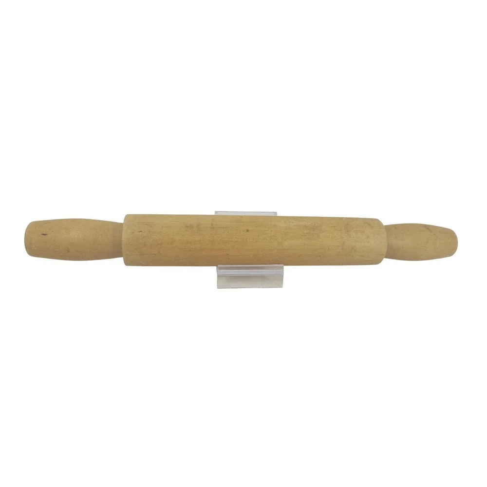 Vintage Natural Wood One Piece Rolling Pin‎ Classic Handheld Kitchen Baking Tool